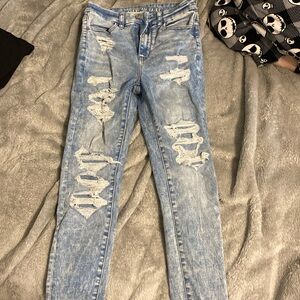American Eagle Straight ripped jeans